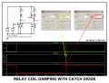 Relay coil damping with catch diode.png