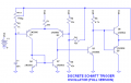 Discrete Schmitt trigger oscillator full.PNG