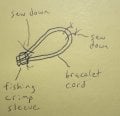 Fishing Crimp Sleeve with Bracelet Cord Idea